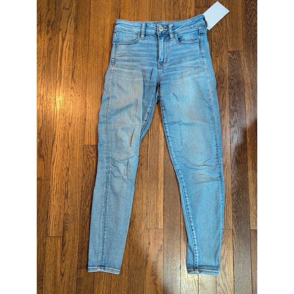 EUC American Eagle AEO Womens Next Level Stretch Jeans Hi Rise Skinny 2 SHORT